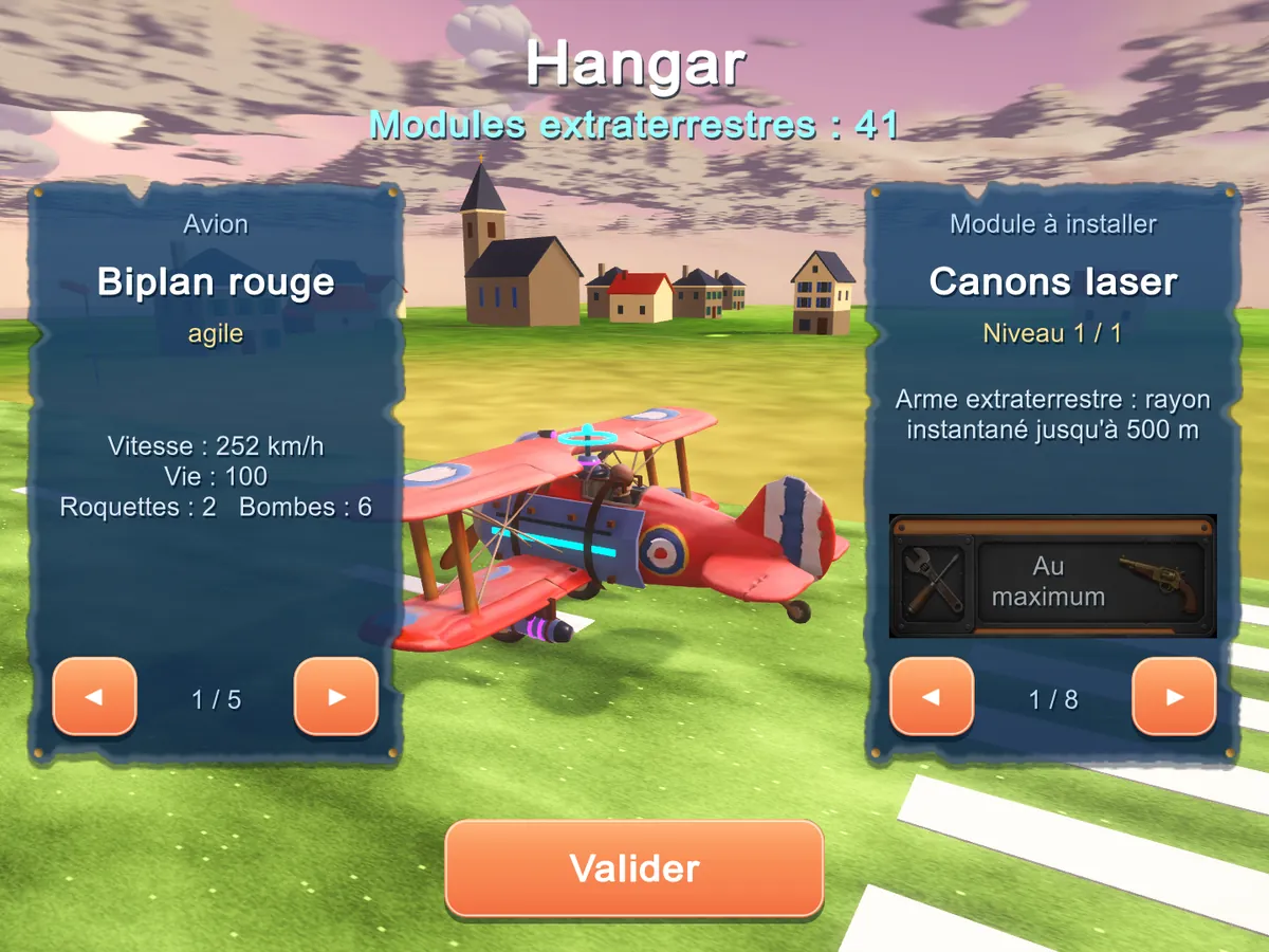 The hangar: an alien module is bolted onto the biplane